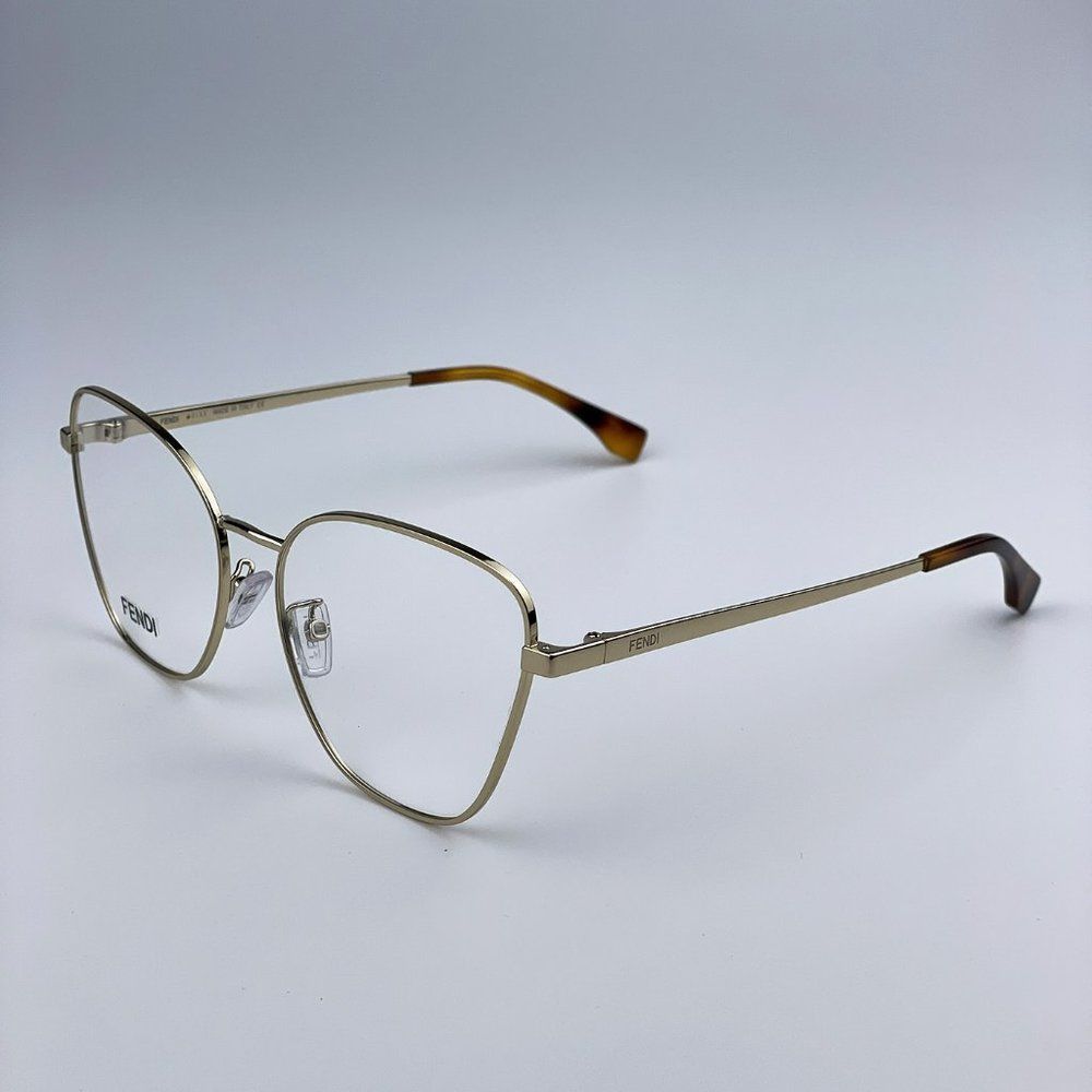 š„Fendi FE50007UĀ ā033 Eyeglasses Light Gold Butterfly Women - Picture 6 of 10